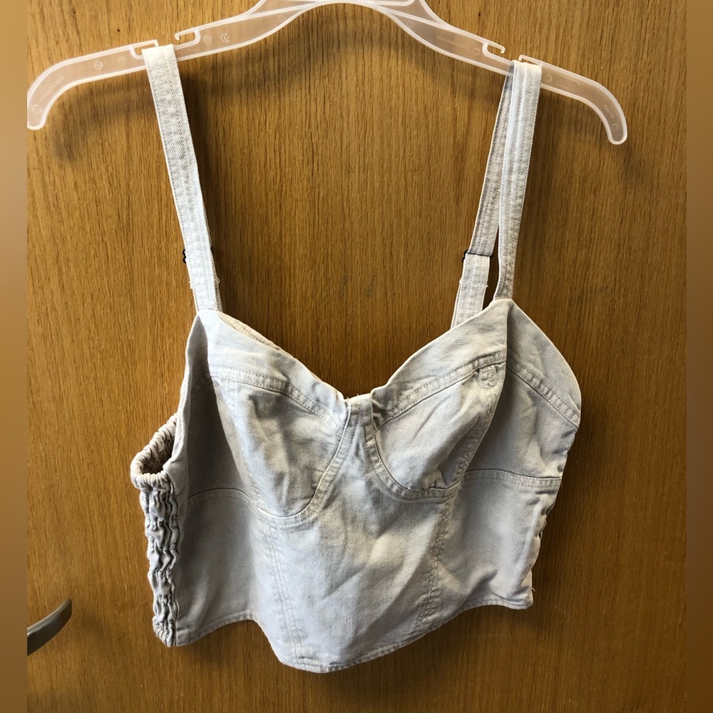 YFB denim corset crop top